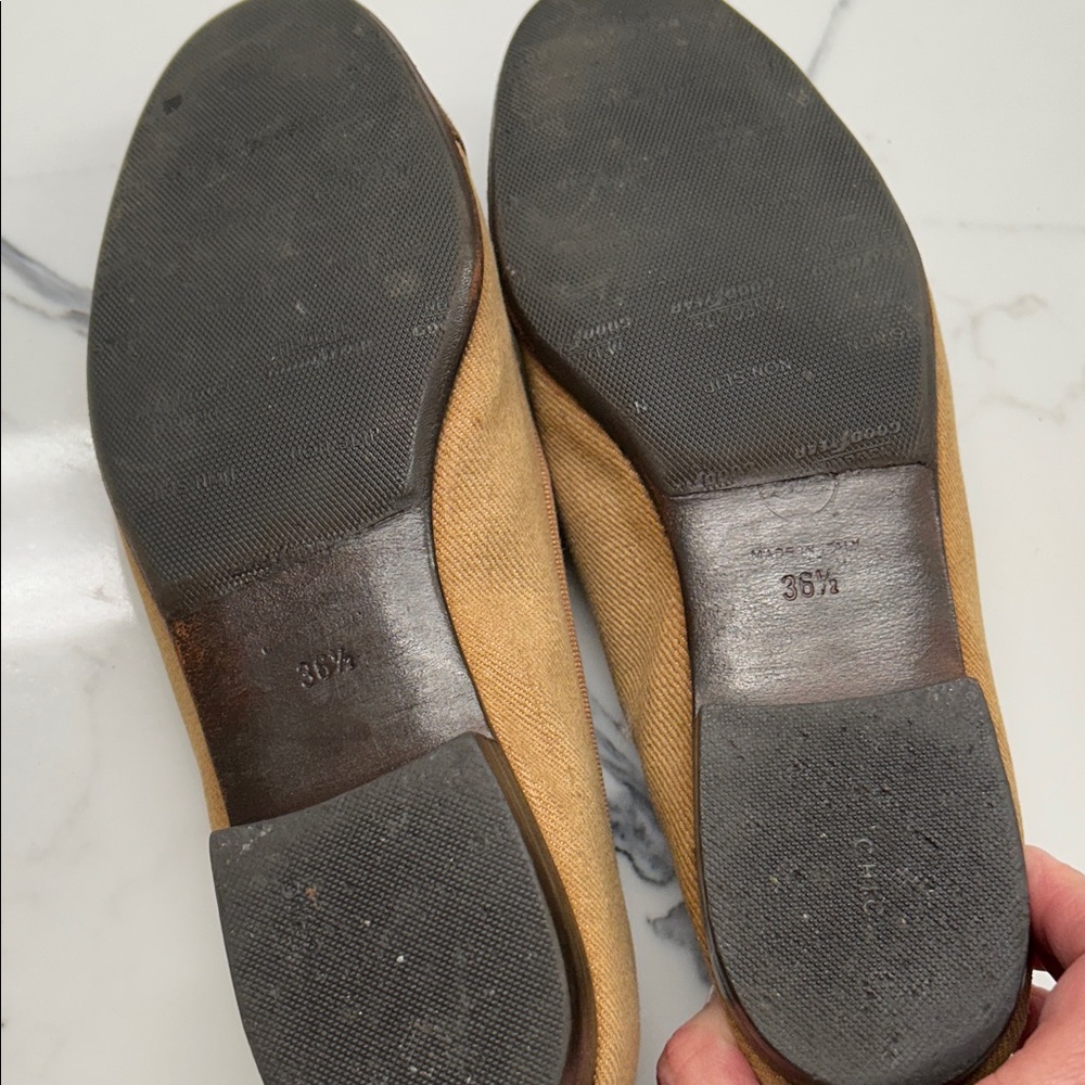 CHANEL Women's Beige and Brown CC Flats - Picture 6 of 11